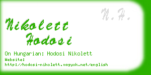 nikolett hodosi business card